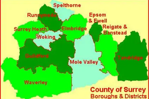 Surrey Boroughs and Districts